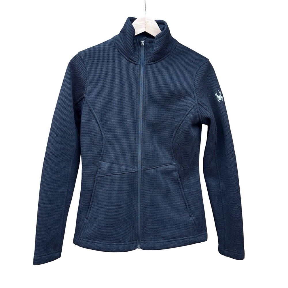 Spyder Endure Women’s Full Zip Waffle Knit Fleece Lined Jacket Sz S
